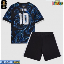 Argentinien Lionel Messi #10 Auswärts Trikotsatz Kinder EM 2024 Kurzarm (+ Kurze Hosen)